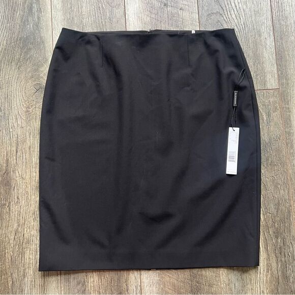 NWT Elie Tahari Bennet Pencil Skirt Black Wool Classic Professional Size 12 - Picture 5 of 12